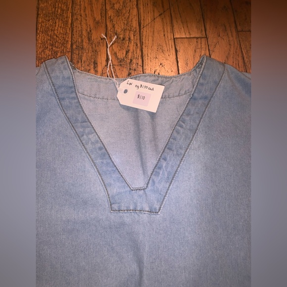 NWT Vintage Gap Banana republic light blue Denim Dress womens large - Picture 7 of 11